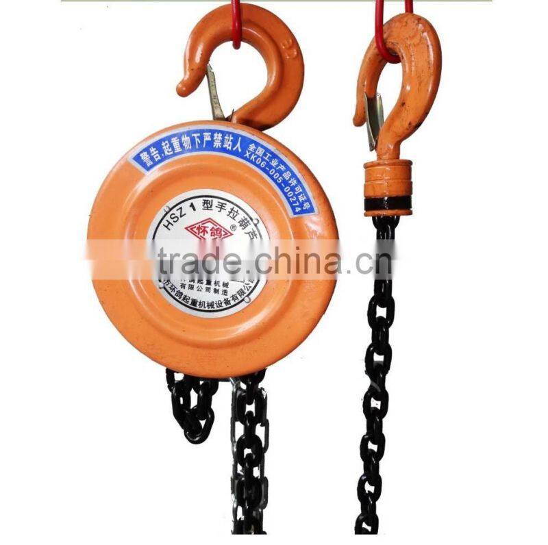 New technology lifting equipment pulley hand 1.5 ton chain hoist
