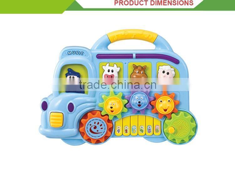 Most popular battery musical instrument plastic cartoon toy electric organ