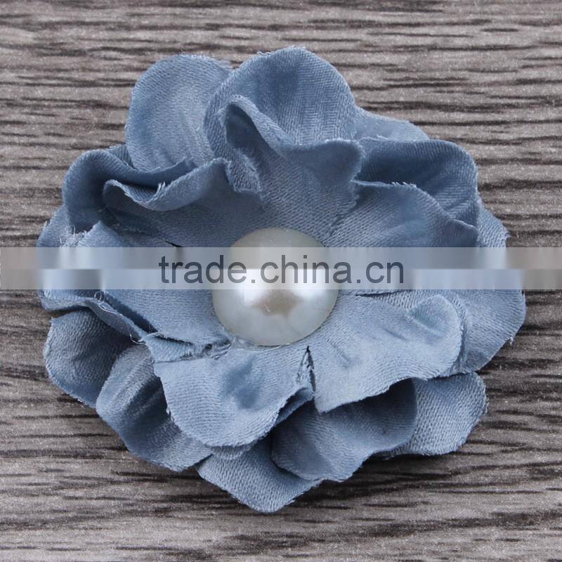 small fabric flower clip for kids hair accessories