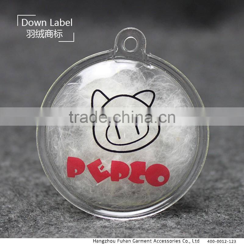 Clear Custom Size Square Down Tag with Logo
