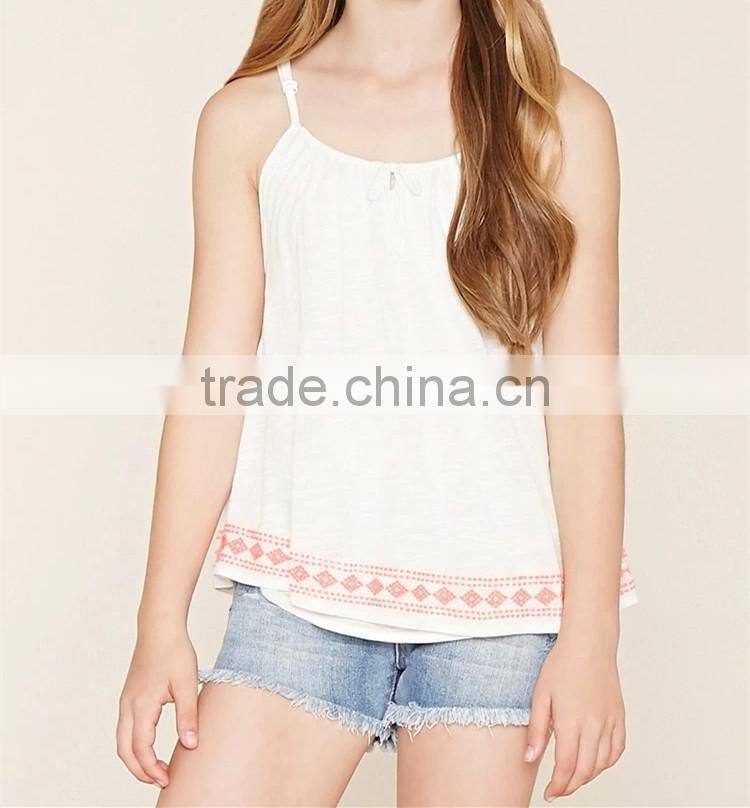 Girls Slub Knit Cami Children Clothing HST8057