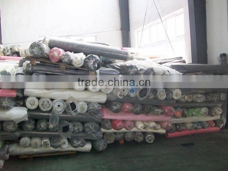 PU Space Leather Stocklot, PU Artificial Leather with Nonwoven Stocklot, Synthetic Leather Goods