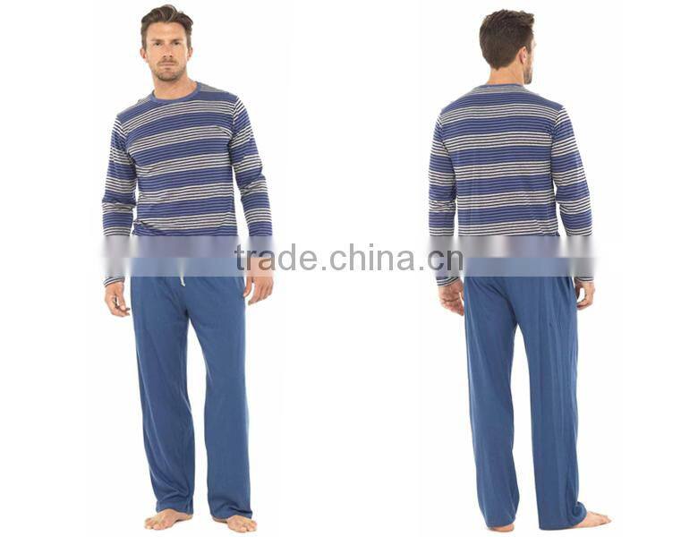 cotton striped long sleeve pijama for man