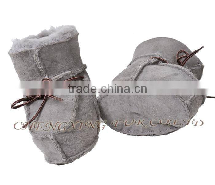 CX-SHOES-05A Fashion Real Sheep Skin Fur Funny Baby Shoes