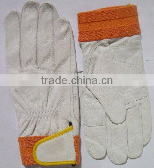 fingerless leather gloves/working safety gloves/safety gloves