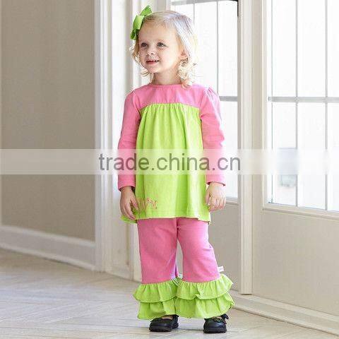 2016 New fashion ruffle chair sash icing ruffle pants and ruffle outfit