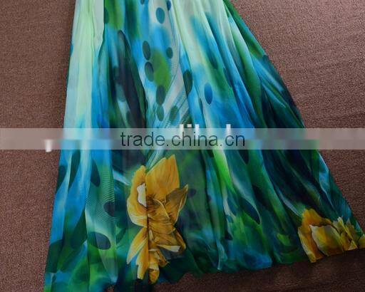 2016 hawaii condole belt dress chiffon summer dress