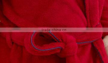Womens and mens hotel coral bleece bathrobe