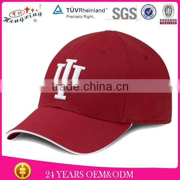 Hot sale korean custom 3D embroidery logo baseball cap closed back