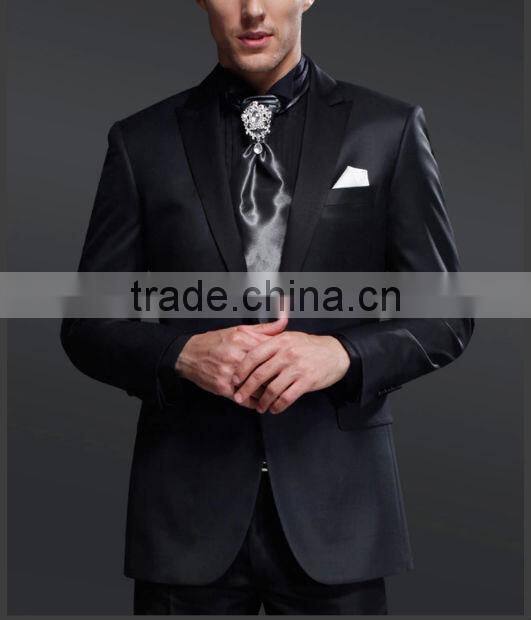 High quality & best workmanship & handsome black men suit for wedding