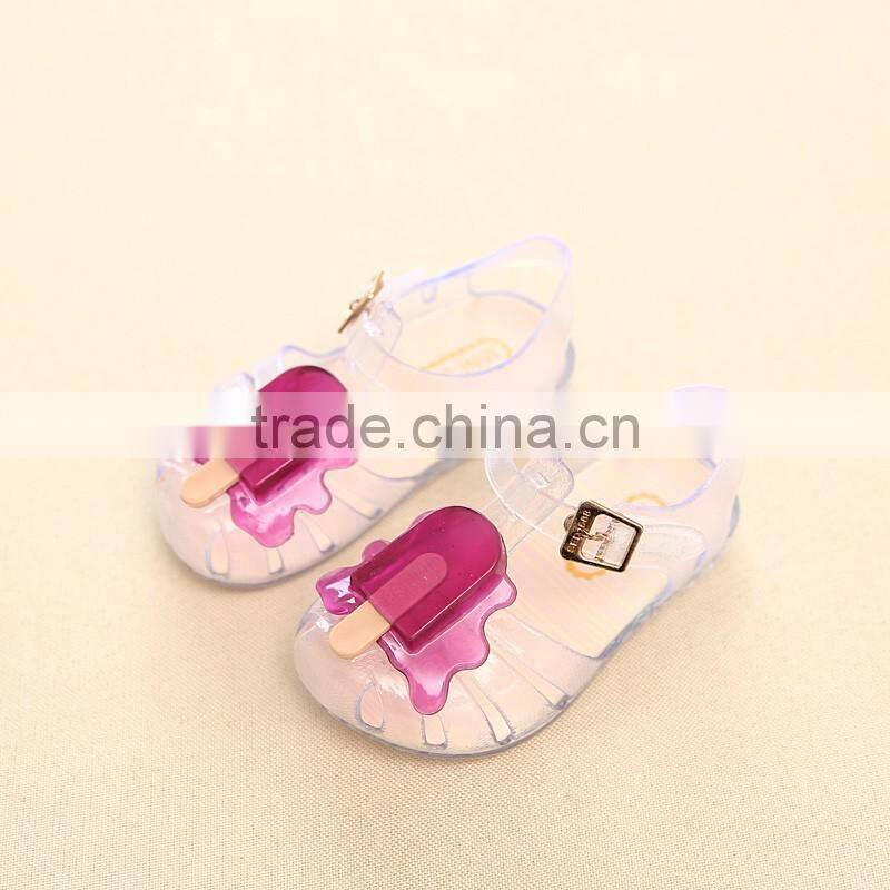 ice cream design cute girl's summer sandals
