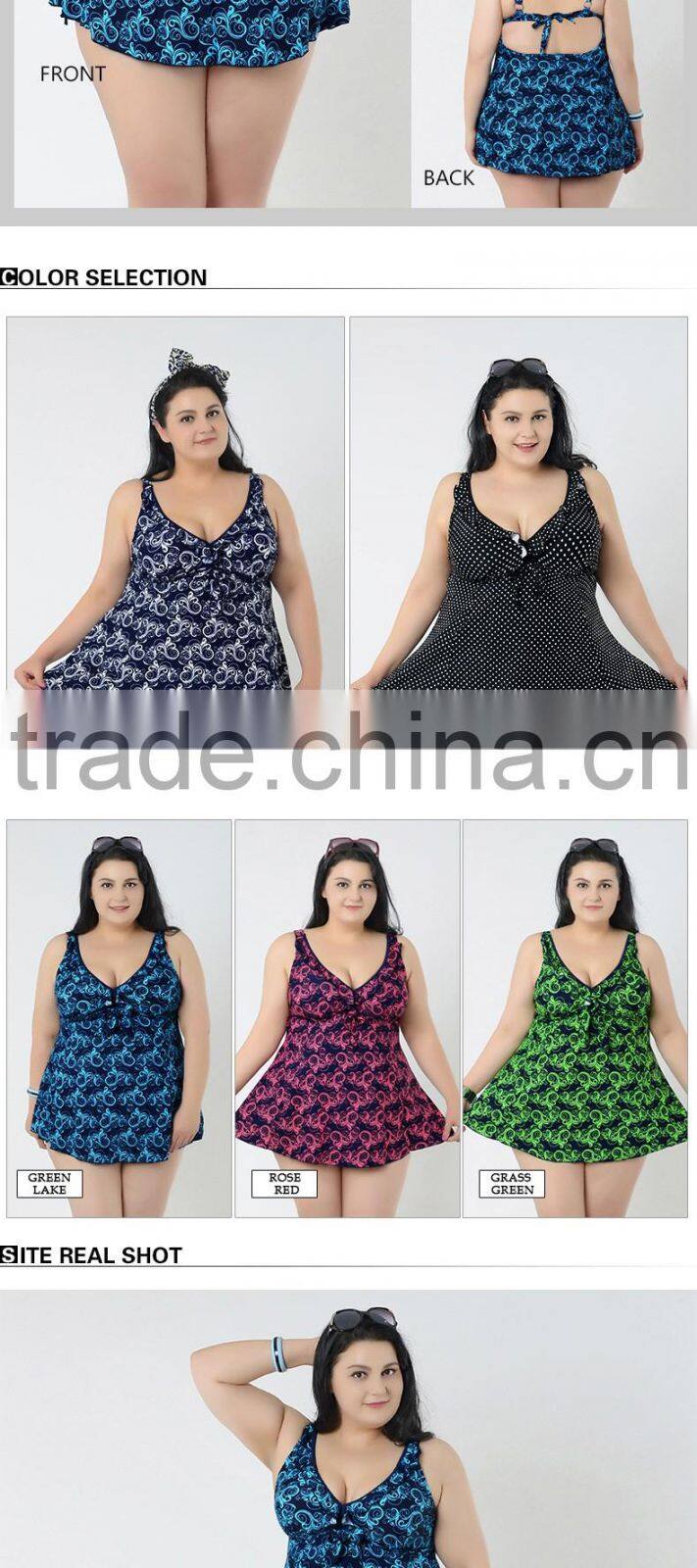 Swimwear large size swimwear swimsuit split bikini swimsuit