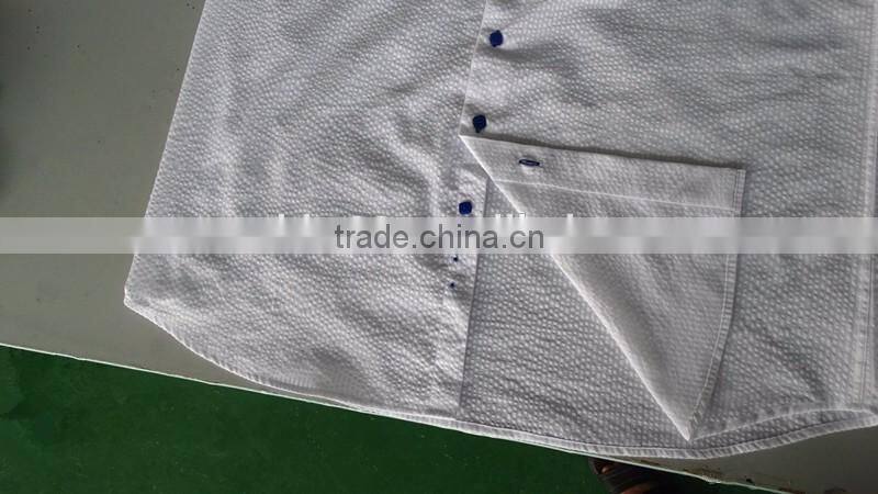 solid white french cuff latest design men's dress shirt dobby 100% cotton