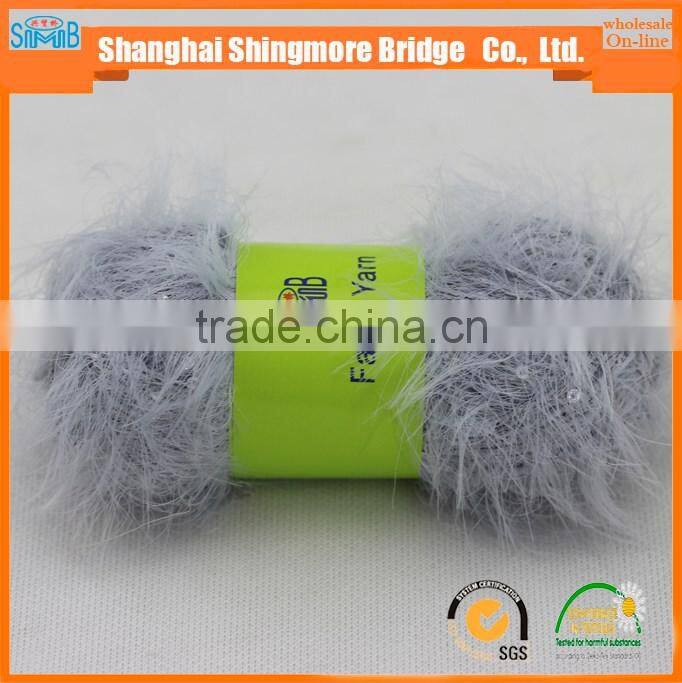China yarn supplier wholesale feather knitting yarn with sequins for knitting sweater