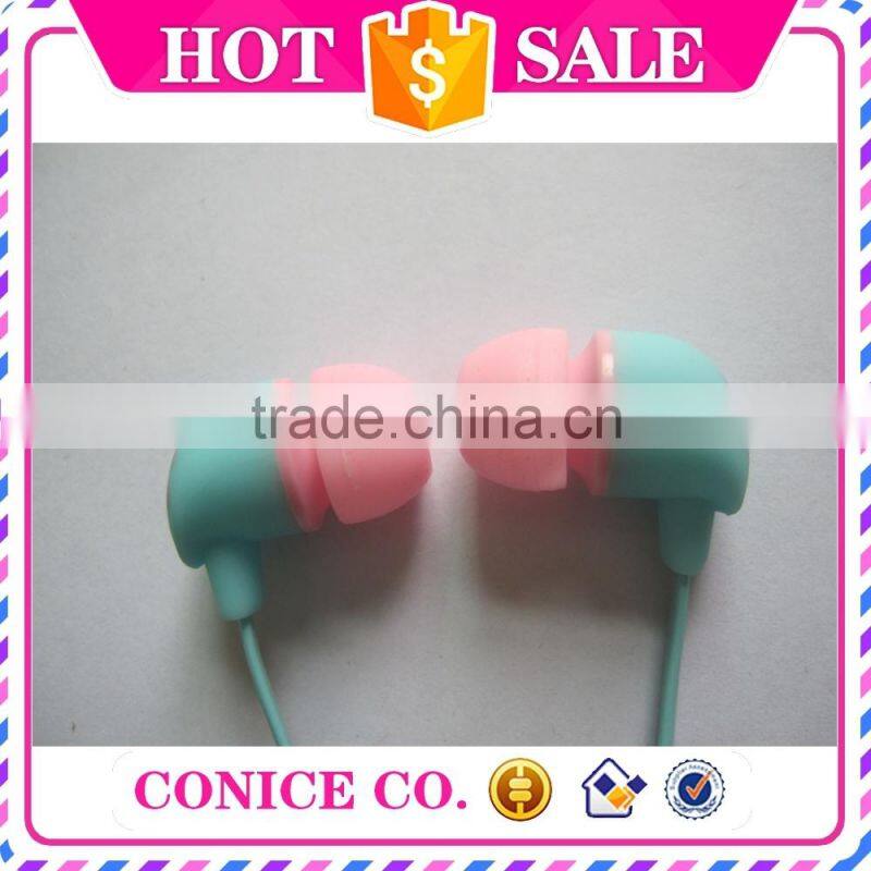 2015 colorful fashion mic in ear stereo earphone for cheap sale