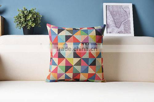 colorful geometry pattern pillow case cushion cover