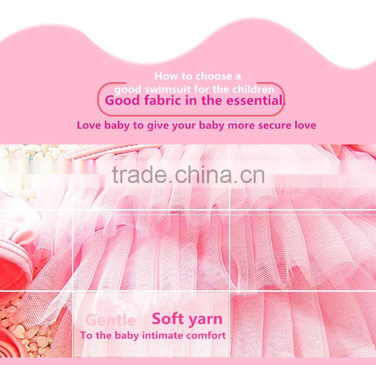 Lace fabric fancy sling swimsuit for girls swimsuit child swimsuit