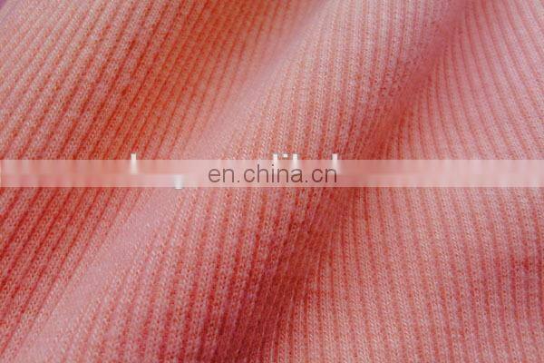 Winfar Knitting Polyester Spandex Plain Dyed Rib Fabric For Lady Garment