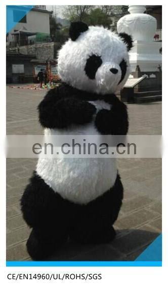 lovely panda mascot costume,fur plush panda kids mascot costume