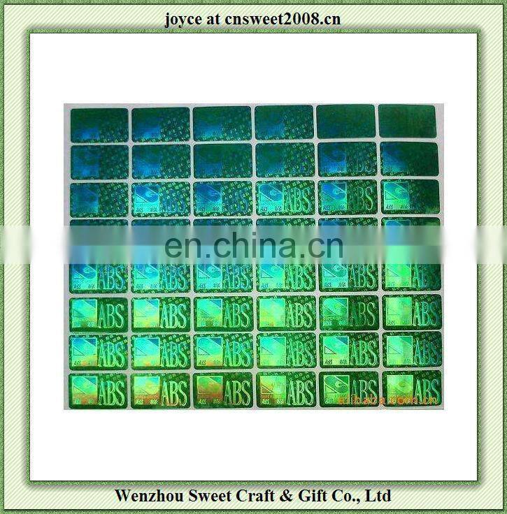 Low cost 3D Hologram Sticker Custom Mini Logo brand