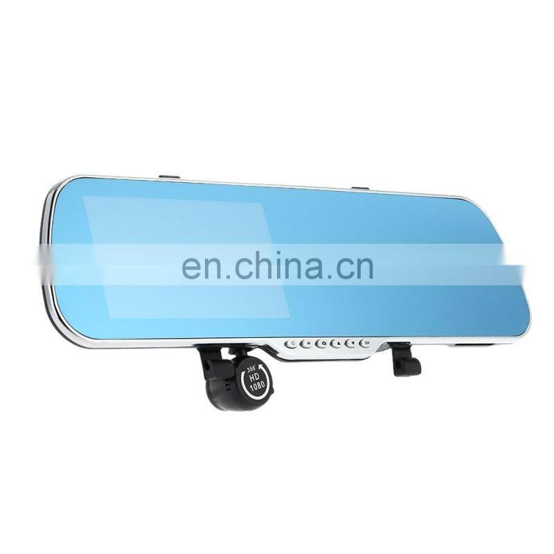 1080P Car Camera Recorder 5" Android GPS Navigation Rear view Mirror DVR Dual Camera Bluetooth WIFI Night Vision