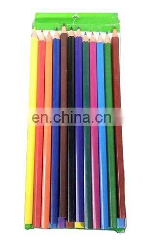 2016 Hot Sale Super Quality 7" hexagonal Plastic Colored Pencils 12pcs set