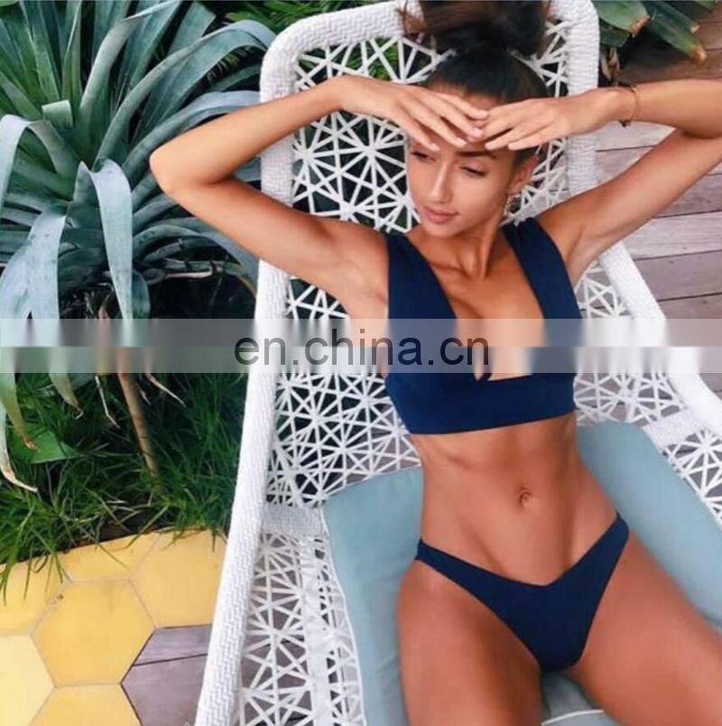 Underwire Push up Sexy Bikini Set Sexy Slim Brazilian Swimwear Female Bathing Suit Beachwear Solid Color