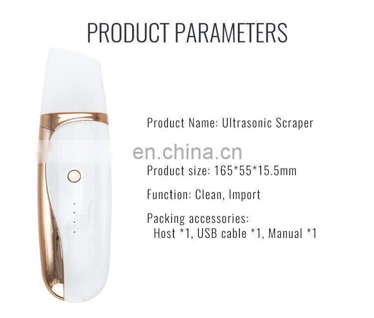 Skin revitalizer mini ultrasonic facial skin scraper