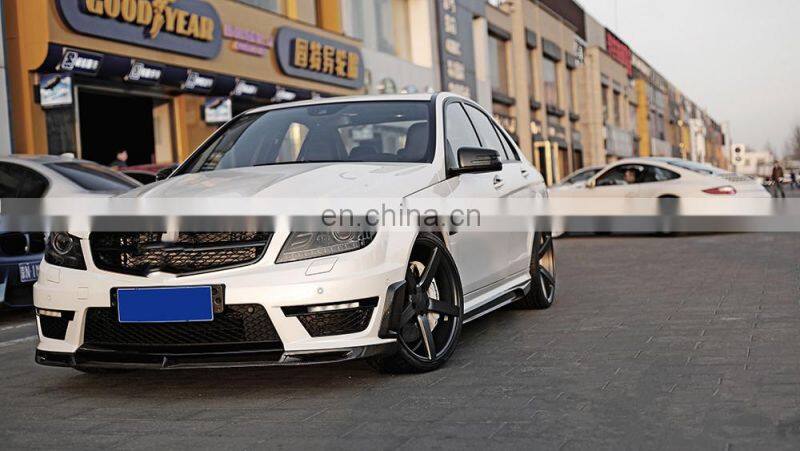 Carbon Fiber front lip rear wing and rear diffuser for MB C-CLASS w204 TI Sport style 2011y~