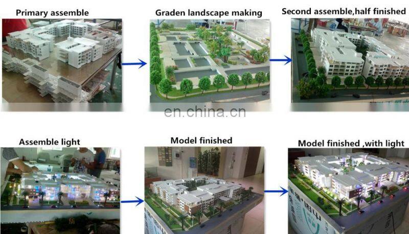 3D Model ,miniature city models with villa model