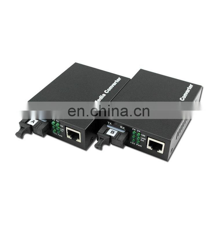 Ethernet 4 Port RJ45 Single Fiber 10/100/1000M Fiber Industrial Media Converter SFP