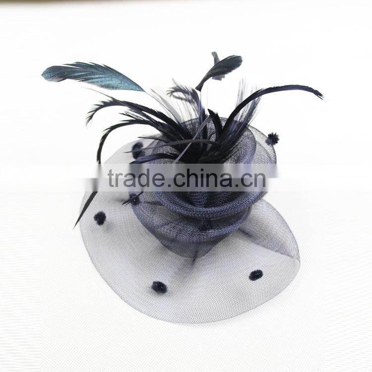 Wholesale Alibaba Bridal Hair Accessories Feather Fascinator For Wedding Party