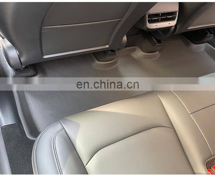 2021 style 3D floor mats for tesla model y car parts easy to wash