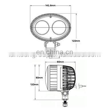 6W blue arrow led work light led warning truck lights shanghai sanfu