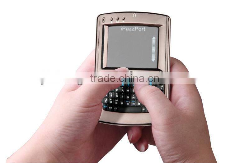 Mini 2.4GHz Voice Wireless iPazzPort Keyboard Mouse Touchpad Speaker Microphone