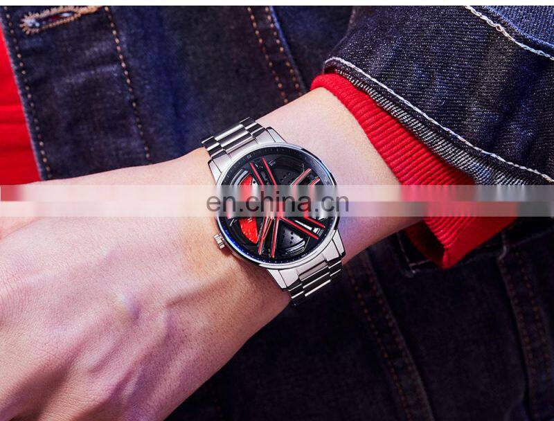 SANDA P1090 Military Brand Quartz Wristwatches Men's Watches Luxury Fashion Casual Wheel Series Dial Watch