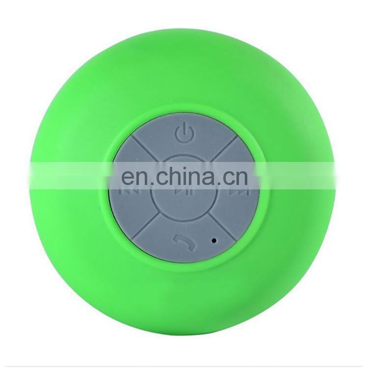 Promotion gift Mushroom suction cup wireless bt waterproof shower speaker bts 06