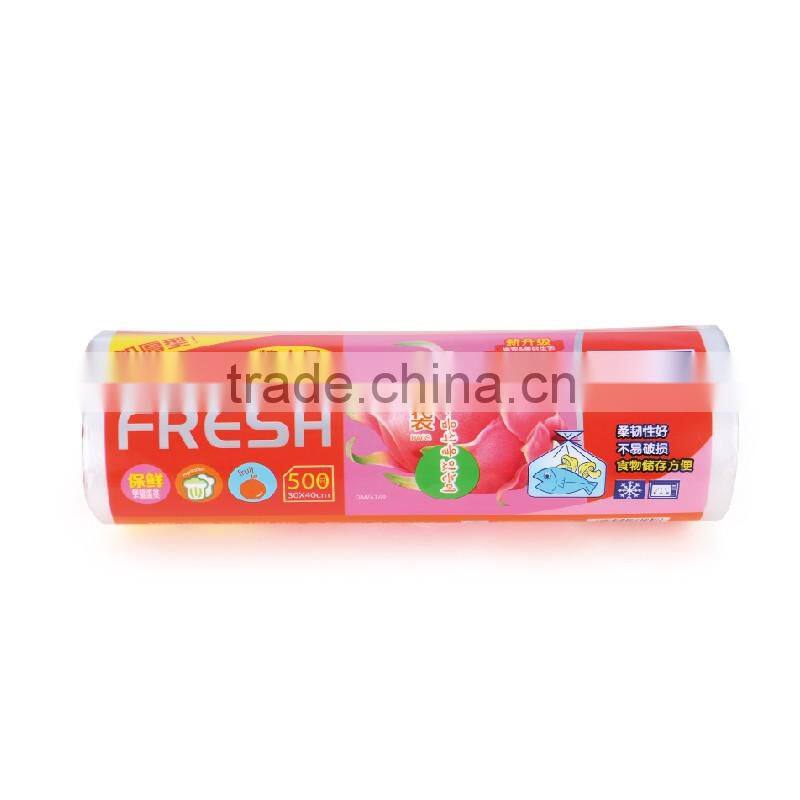 High quality PE disposable plastic bag on roll for food packag 25x35cm