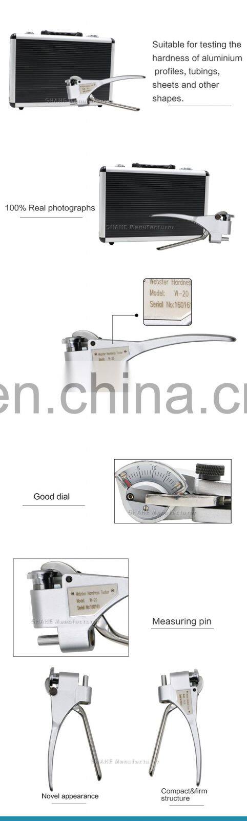 W-20 Webster hardness tester for Aluminum Alloy Metal Portable Hardness Tester Measure Aluminum Alloys