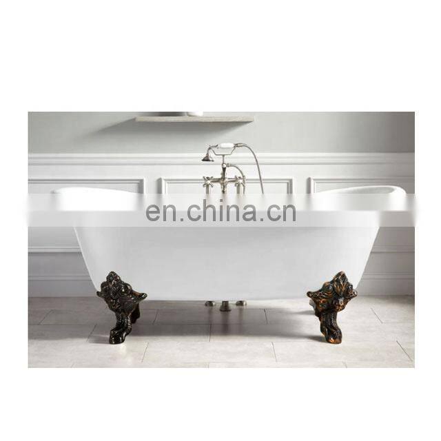 China Best Simple Deep Classical Freestanding Drop-in Cast Iron Enamel Bathtub