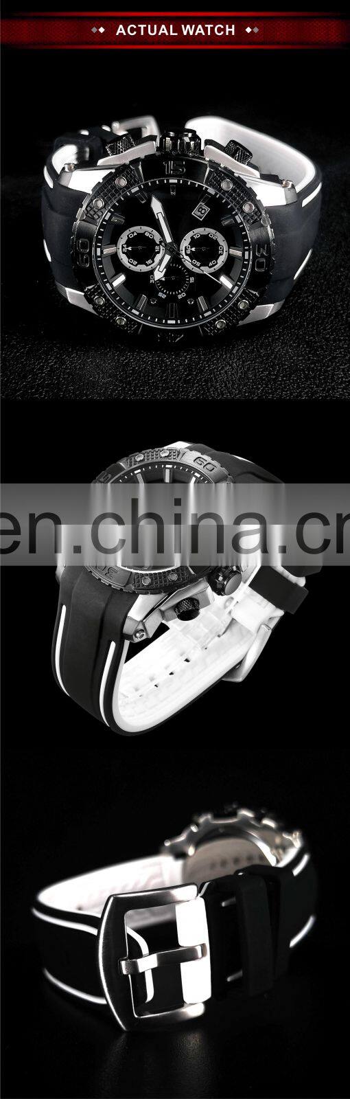 Hot selling products big dial chronograph men watch