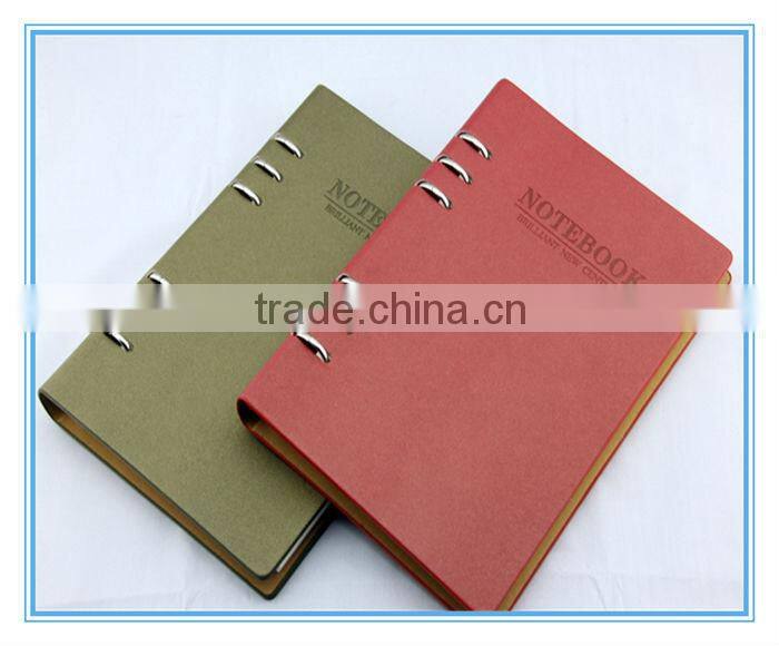 6 rings notebook with leather cover NSHY-1017