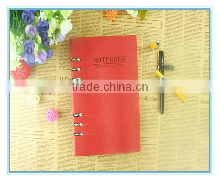 6 rings notebook with leather cover NSHY-1017
