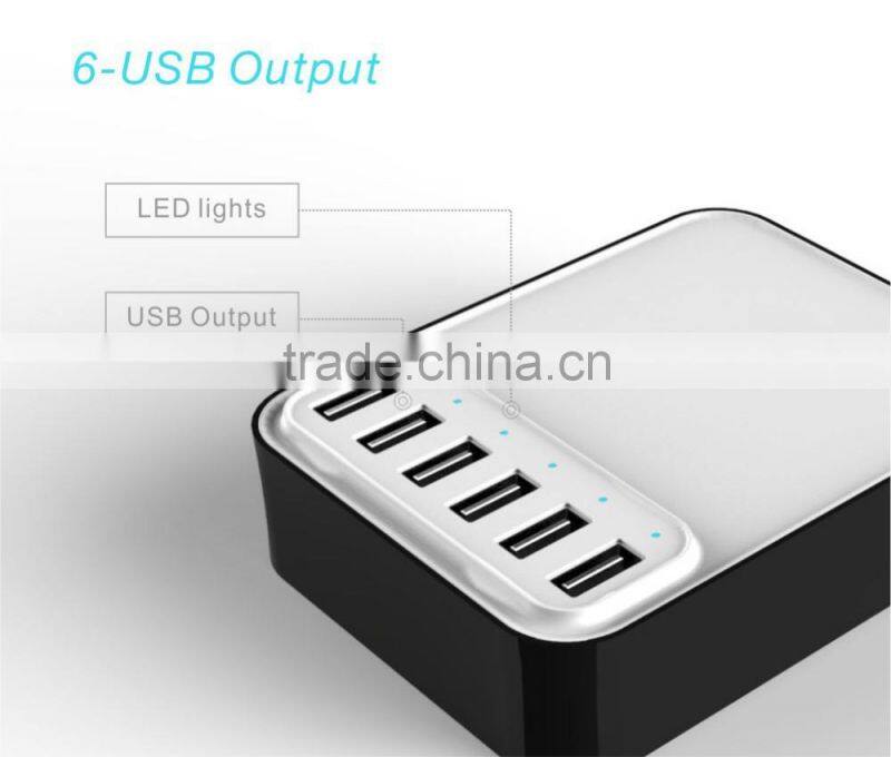 Hot sale Multi-Port USB Charger with 40W(5V/8A) from Trulyway