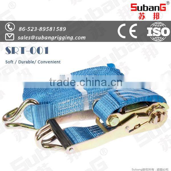 customized polyester 50mmx9m 2500kg(lc) ratchet tie down