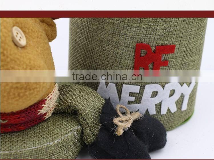 New Christmas Decorations Santa Claus Elk Dolls Paragraph Nuoqi Creative Holiday Gift Storage Candy Box