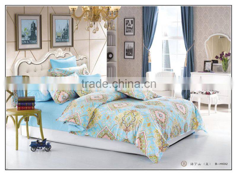 European Pattern Print Cotton Duvet Quilt Cover Set