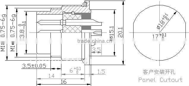 AISG connector with cable