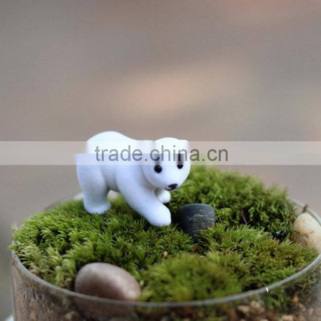 2016 DIY resin polar bear statue for Micro Landscape