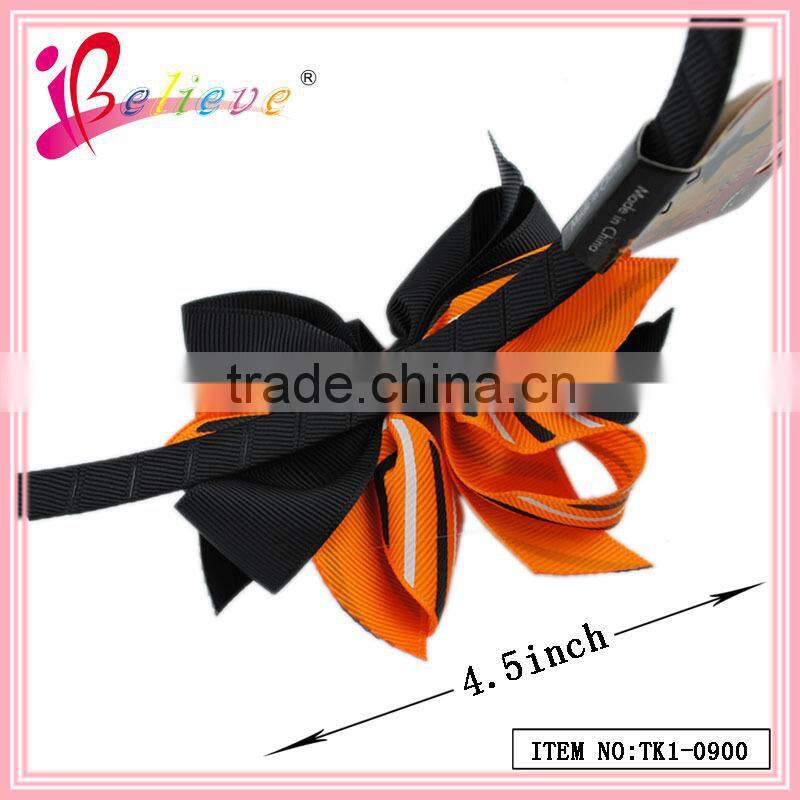 2014 Crazy hot sale wholesale holiday hair accessories ribbon bow halloween headband (TK1-0900-1)
